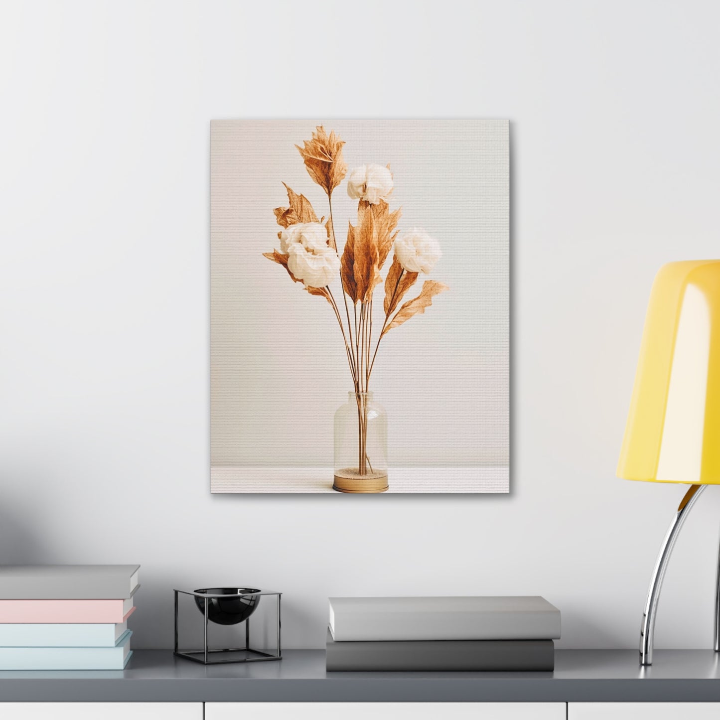 Minimalist Neutral Dry Flower Art 1