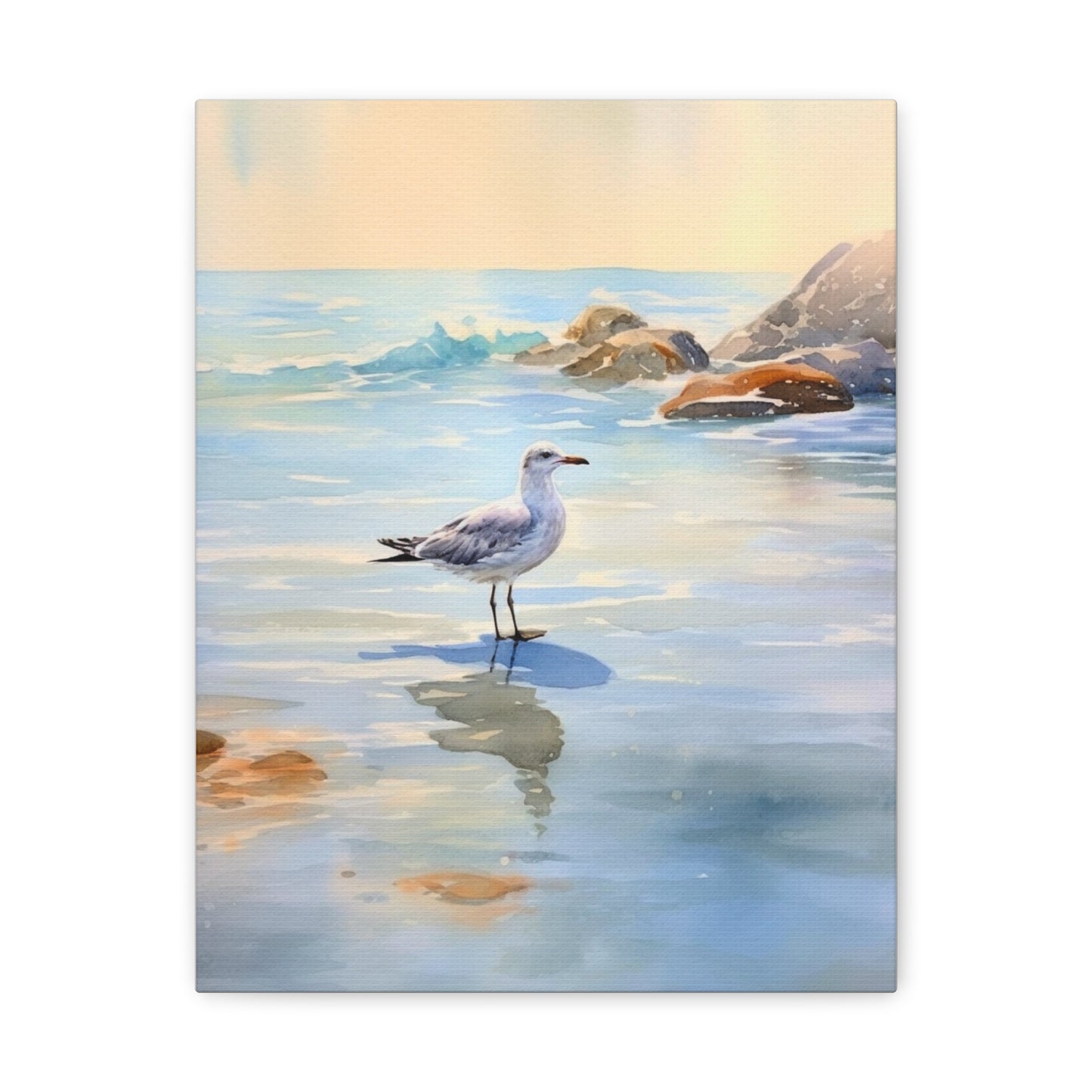 Minimalist Solitary Bird Canvas