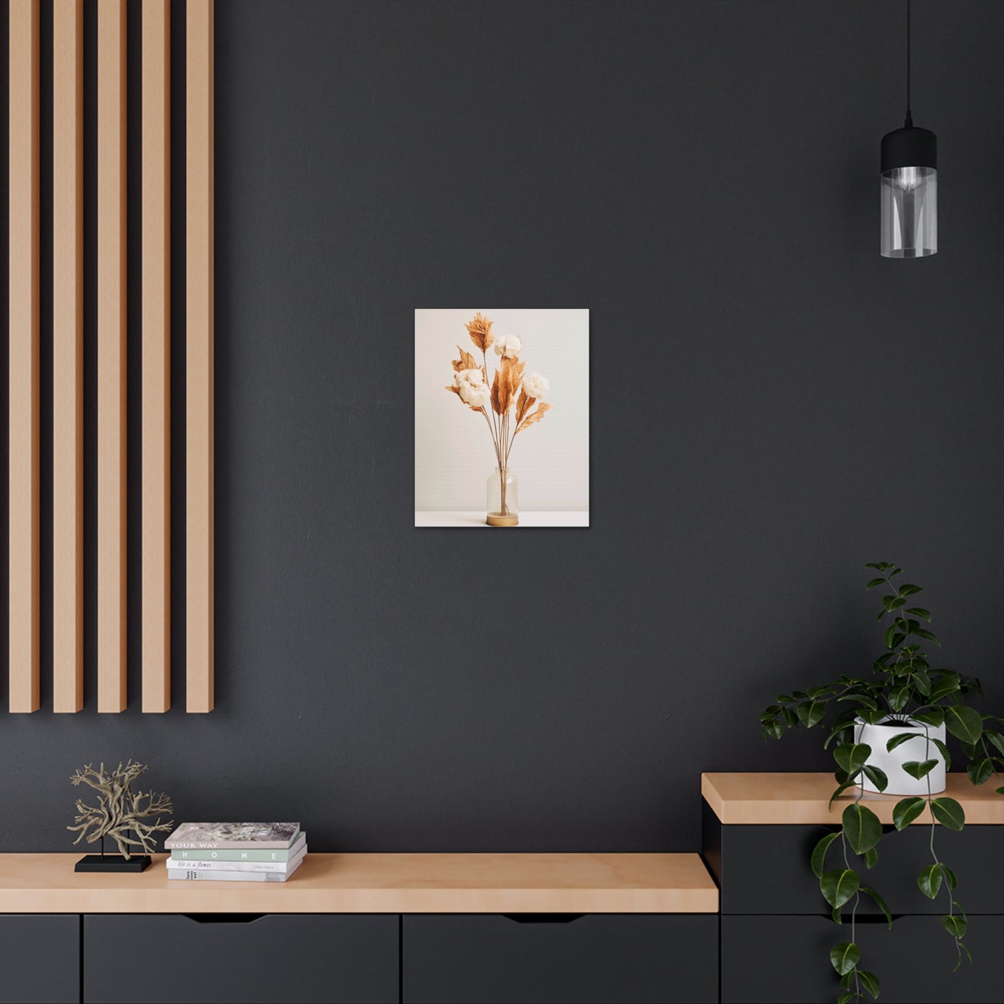 Minimalist Neutral Dry Flower Art 1