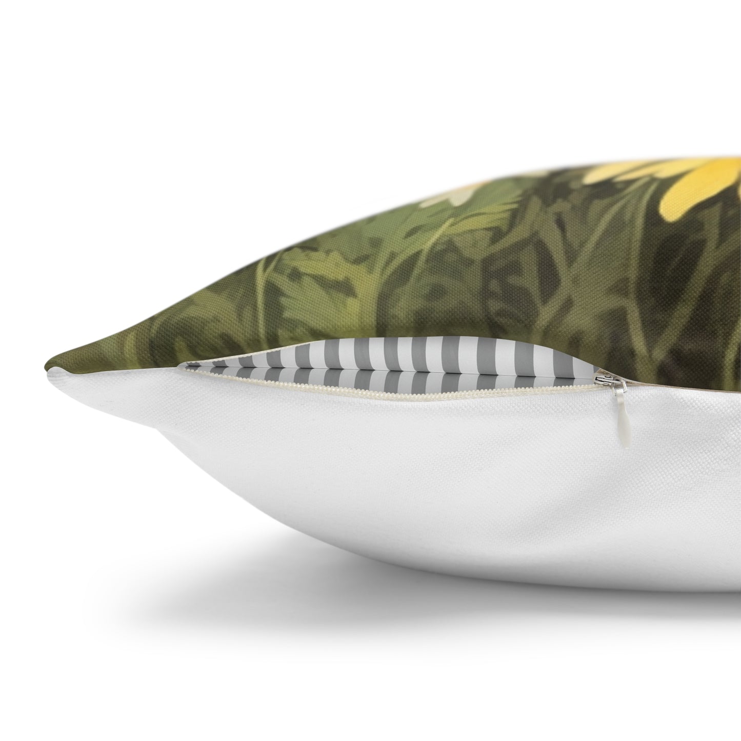 Neutral Color Flower Spun Polyester Pillowcase