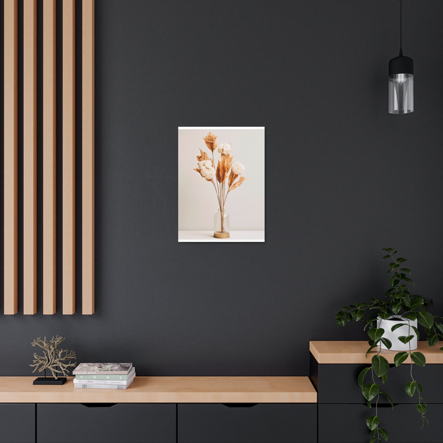 Minimalist Neutral Dry Flower Art 1