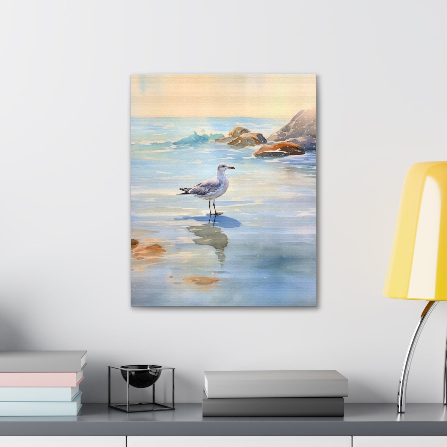 Minimalist Solitary Bird Canvas