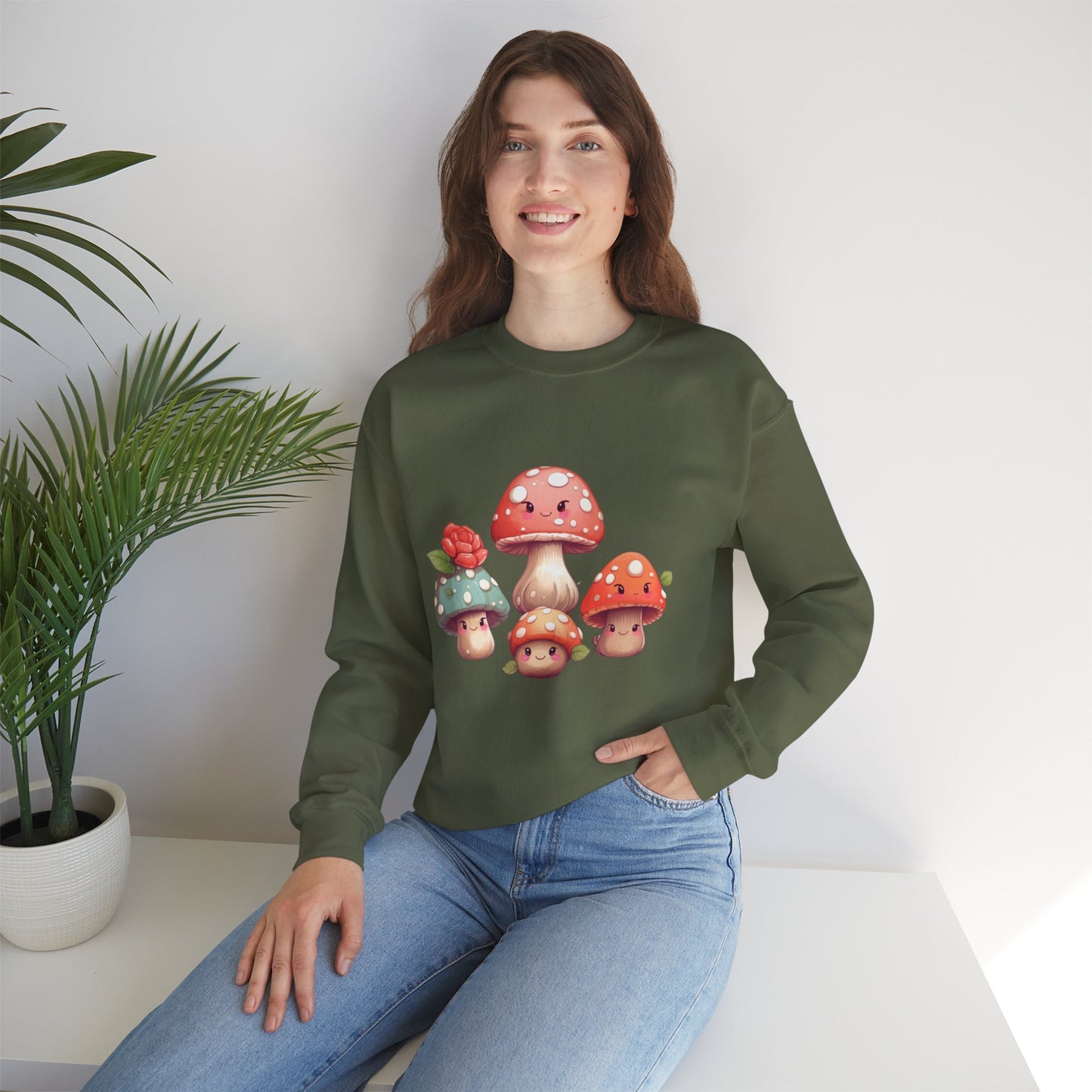 Kawaii Mushroom Sweatshirt