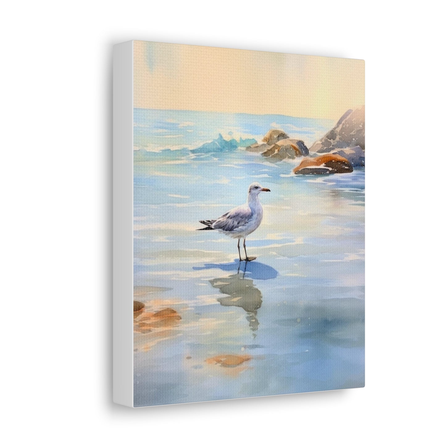 Minimalist Solitary Bird Canvas