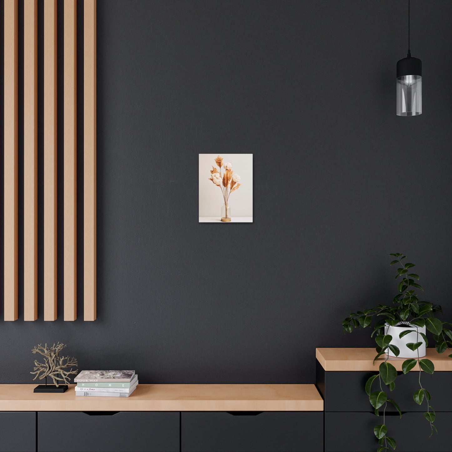 Minimalist Neutral Dry Flower Art 1