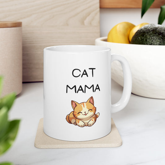 Cat Mama Ceramic Mug 11oz