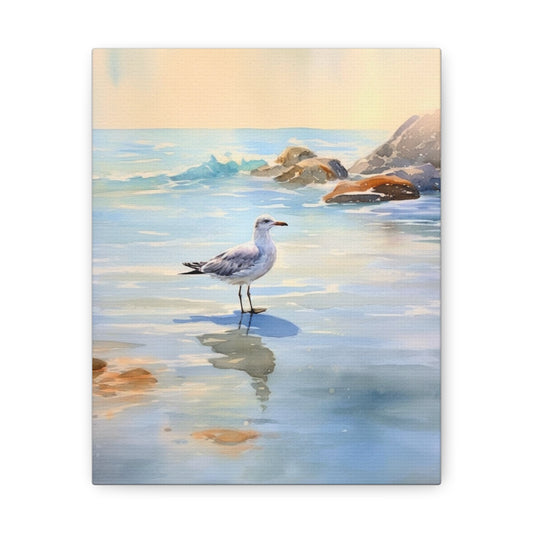 Minimalist Solitary Bird Canvas