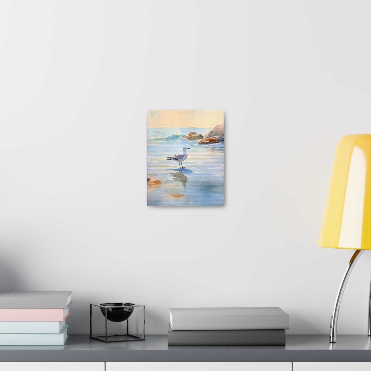Minimalist Solitary Bird Canvas