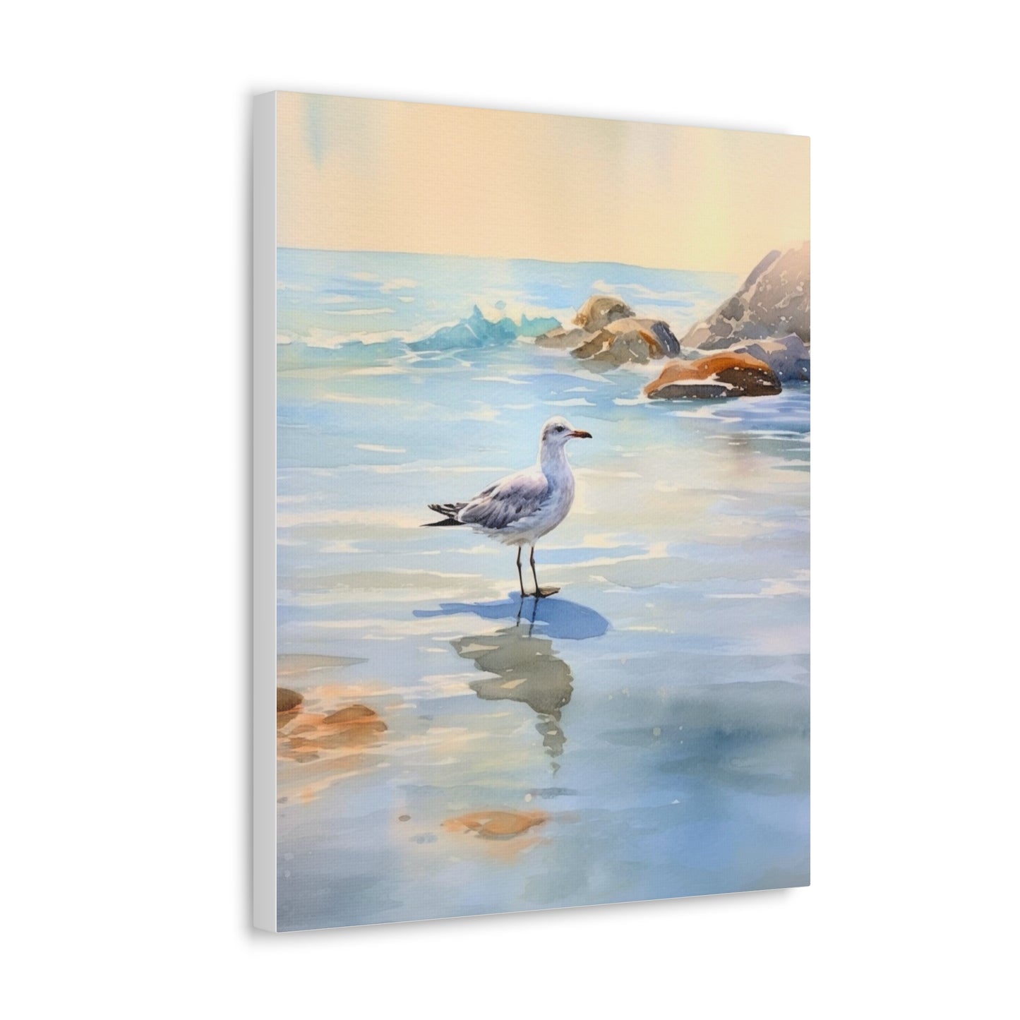 Minimalist Solitary Bird Canvas