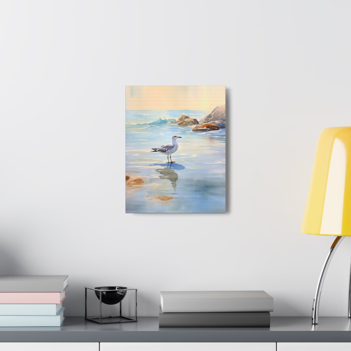 Minimalist Solitary Bird Canvas