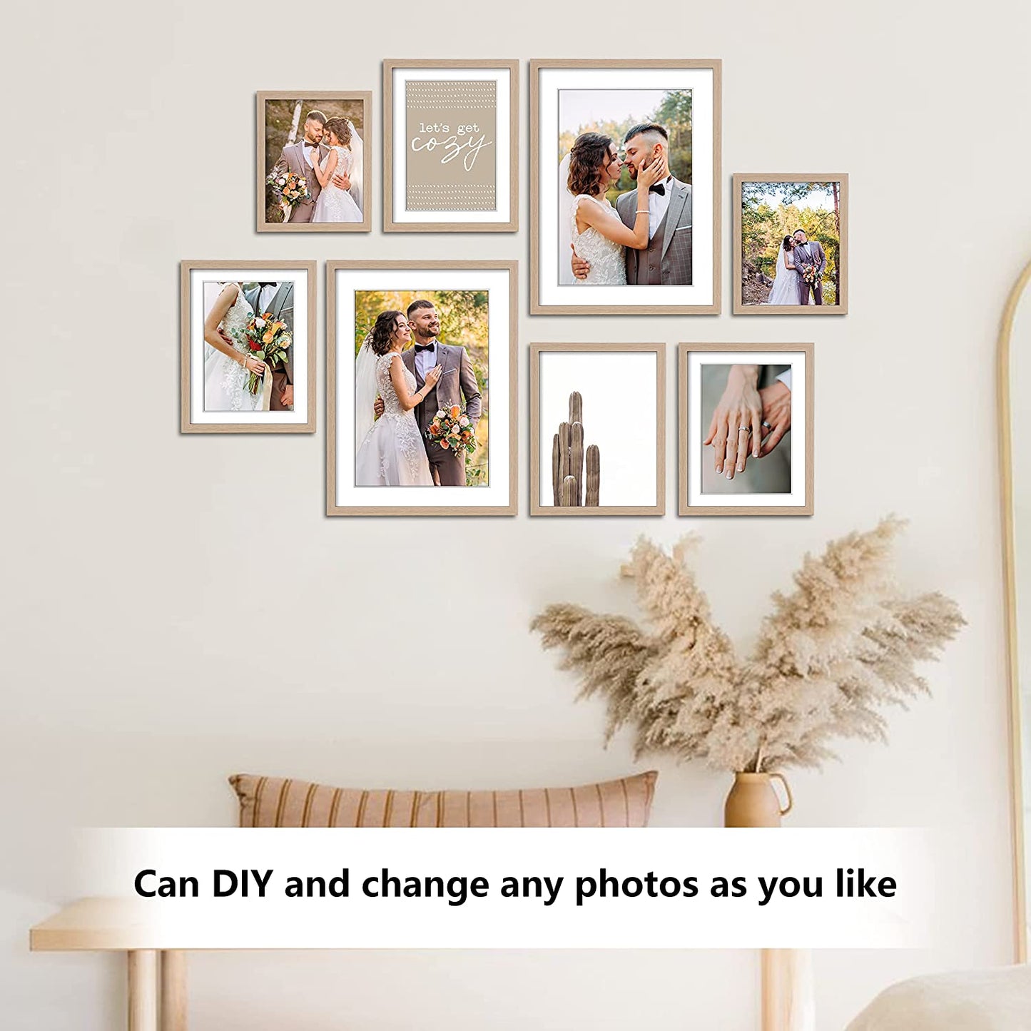 8 Pack Modern Neutral Gallery Wall Frame Sets Decorative Art